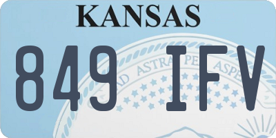 KS license plate 849IFV