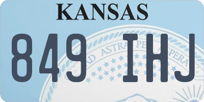 KS license plate 849IHJ