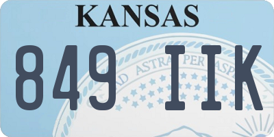KS license plate 849IIK