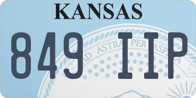 KS license plate 849IIP