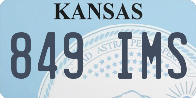KS license plate 849IMS