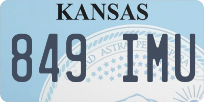 KS license plate 849IMU