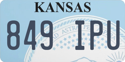 KS license plate 849IPU