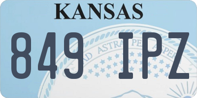 KS license plate 849IPZ