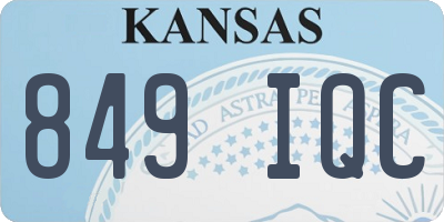 KS license plate 849IQC