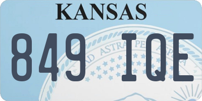 KS license plate 849IQE