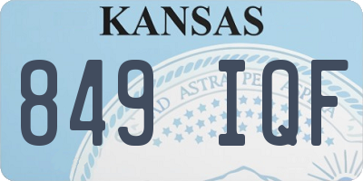 KS license plate 849IQF