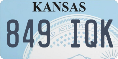 KS license plate 849IQK