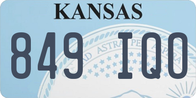KS license plate 849IQO