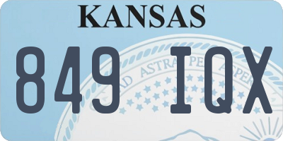 KS license plate 849IQX