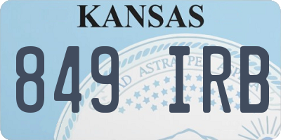 KS license plate 849IRB
