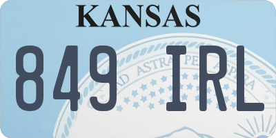 KS license plate 849IRL