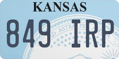 KS license plate 849IRP