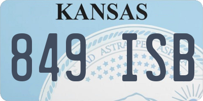 KS license plate 849ISB