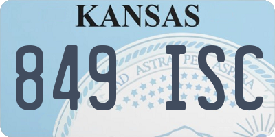 KS license plate 849ISC