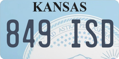 KS license plate 849ISD
