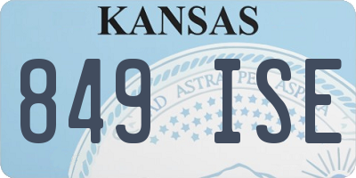 KS license plate 849ISE