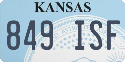 KS license plate 849ISF