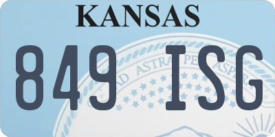 KS license plate 849ISG