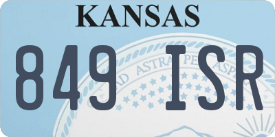 KS license plate 849ISR