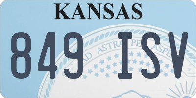 KS license plate 849ISV
