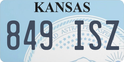 KS license plate 849ISZ