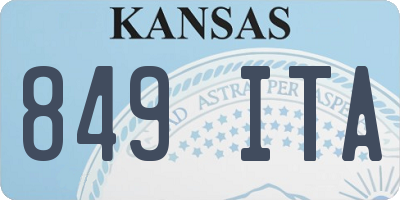 KS license plate 849ITA