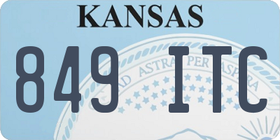 KS license plate 849ITC