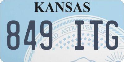 KS license plate 849ITG