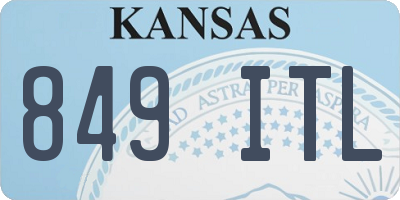 KS license plate 849ITL