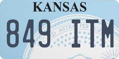 KS license plate 849ITM