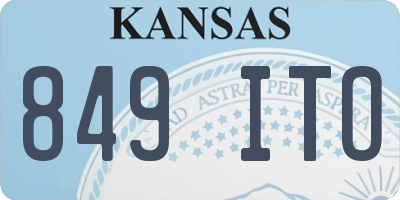 KS license plate 849ITO