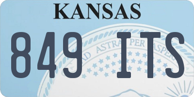 KS license plate 849ITS