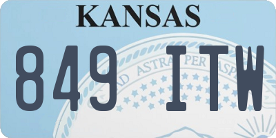 KS license plate 849ITW