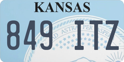 KS license plate 849ITZ