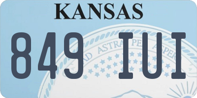 KS license plate 849IUI
