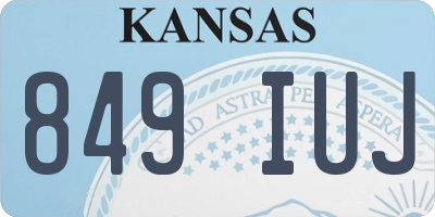 KS license plate 849IUJ