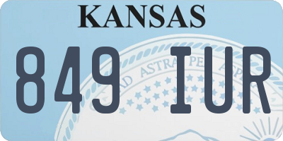 KS license plate 849IUR