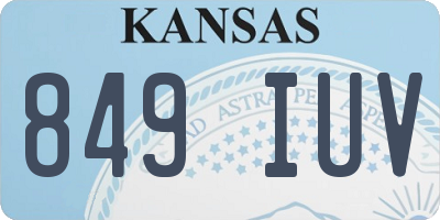 KS license plate 849IUV