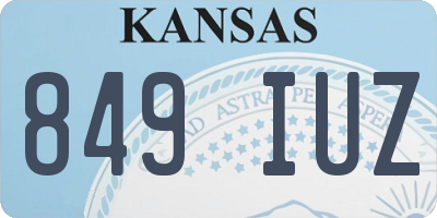 KS license plate 849IUZ