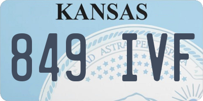 KS license plate 849IVF