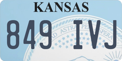 KS license plate 849IVJ
