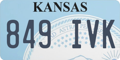 KS license plate 849IVK