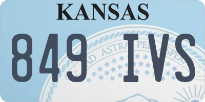 KS license plate 849IVS