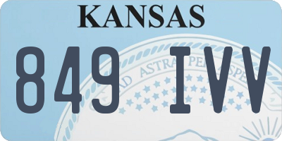 KS license plate 849IVV