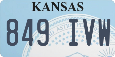 KS license plate 849IVW