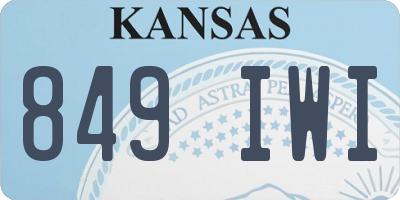 KS license plate 849IWI