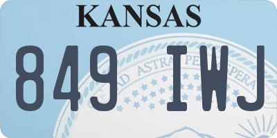 KS license plate 849IWJ