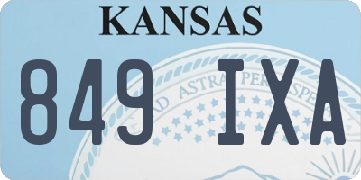 KS license plate 849IXA