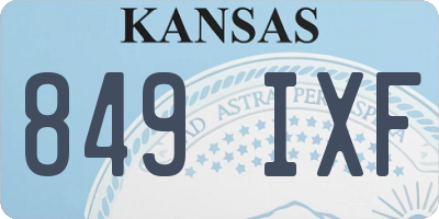 KS license plate 849IXF